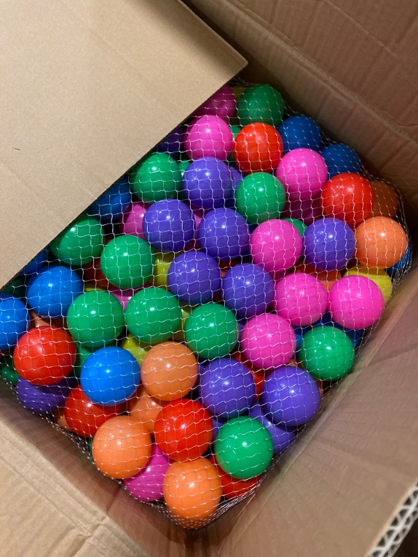 Photo 2 of Rainbow Ball Pit Balls 1000 for Kids Play Plastic Balls for Ball Pit BPA Free Crush Proof Pit Balls 1000 Count- for Baby & Toddler Ball Pits, Pool Water Toys, Play Tent Playhouse Party Decoration

