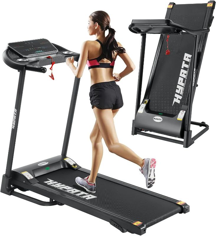 Photo 1 of HYPATA Treadmill 300 lb Capacity,Max 2.5 HP Folding Treadmills for Running and Walking Jogging Exercise with 12 Preset Programs, 300 LBS Weight Capacity, Easy Assembly for Home Use