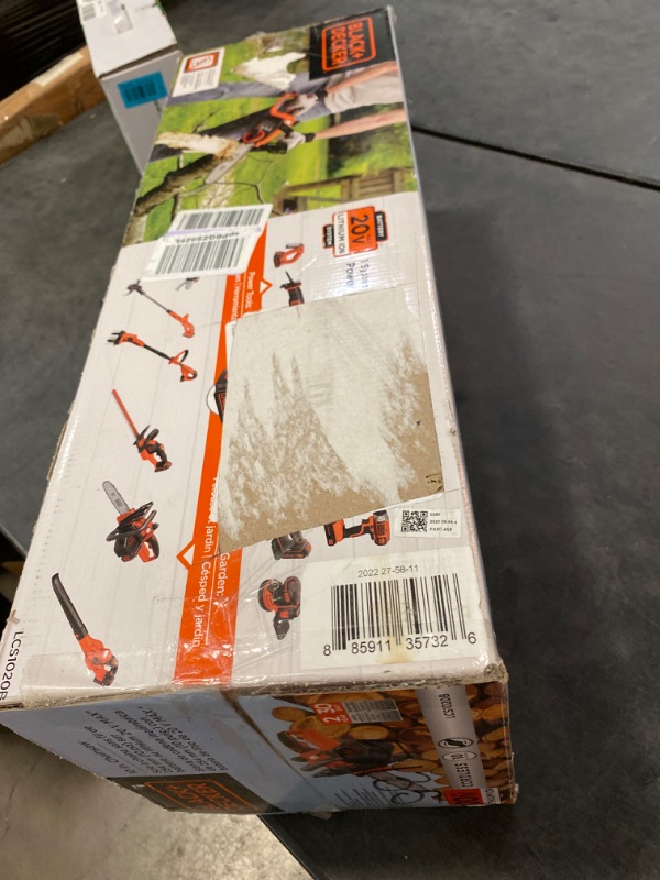 Photo 3 of BLACK+DECKER 40V Max Cordless Chainsaw, 12-Inch (LCS1240)
