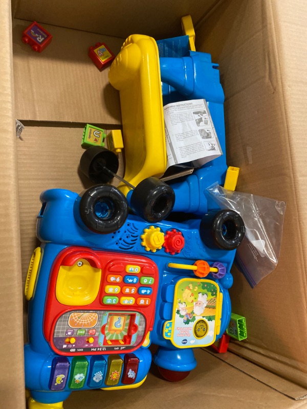 Photo 2 of VTech Sit-to-Stand Ultimate Alphabet Train, Blue Train Blue Standard Packaging