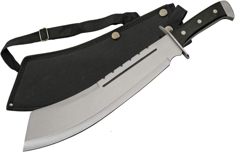 Photo 1 of SZCO Supplies 18.25" Black Wood Bully Machete (926948-BK)
