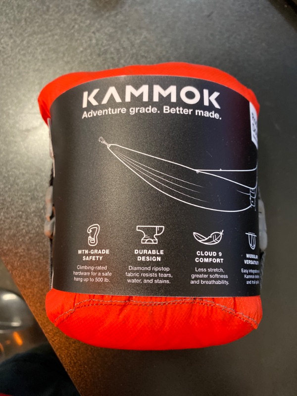 Photo 2 of KAMMOK 2019 Roo Double - Water Repellent, Portable, Durable, Indoor/Outdoor Hammock 2019 Ember Orange Full NEW 