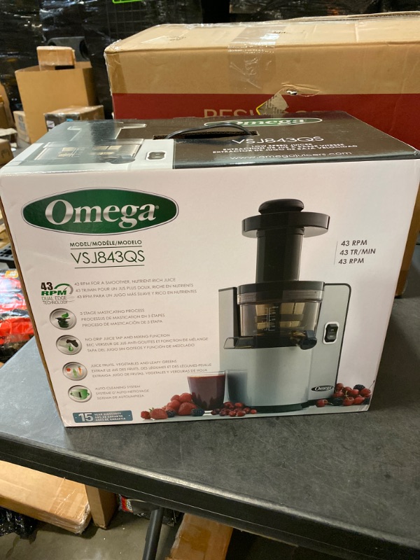 Photo 1 of Omega Vertical Masticating Juicer VSJ843QS Silver