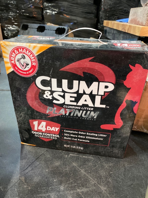 Photo 2 of ARM & HAMMER Clump & Seal Multi-Cat Complete Odor Sealing Clumping Cat Litter with 14 Days of Odor Control, 18 lbs. 18 Pound