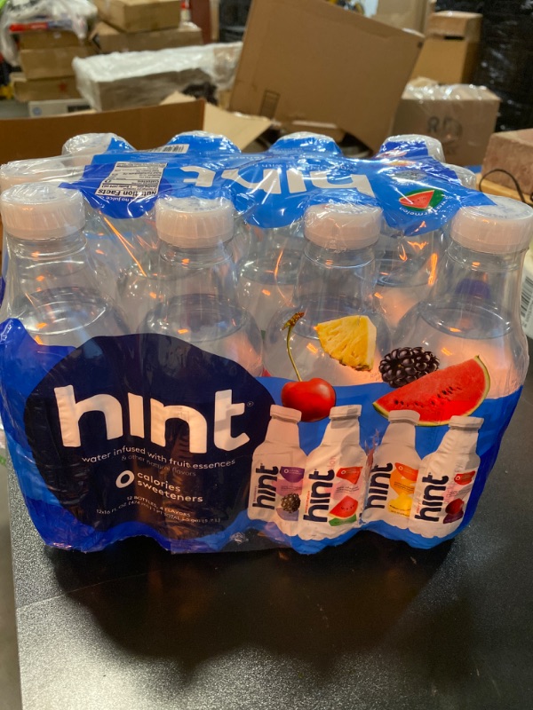 Photo 2 of Hint Water Best Sellers Pack (Pack of 12), 16 Ounce Bottles, 3 Bottles Each of: Watermelon, Blackberry, Cherry, and Pineapple, Zero Calories, Zero Sugar and Zero Sweeteners 4-Flavor Best Sellers Pack