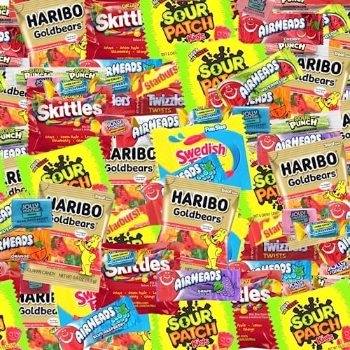 Photo 1 of Assorted Bulk Candy Mix -Skittles, Air Heads, Swedish Fish, Sour Patch Kids, Hariibo, Starburst & More!- Individually Wrapped Candy (128 Ounces)
