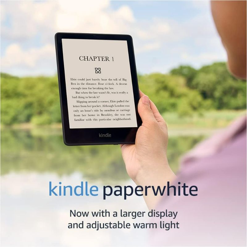 Photo 1 of Kindle Paperwhite (16 GB) – Now with a 6.8" display and adjustable warm light – Black
