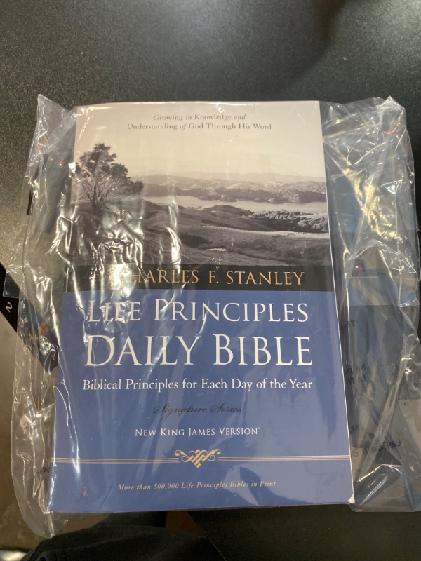Photo 2 of NKJV, Charles F. Stanley Life Principles Daily Bible, Paperback: Holy Bible, New King James Version NEW