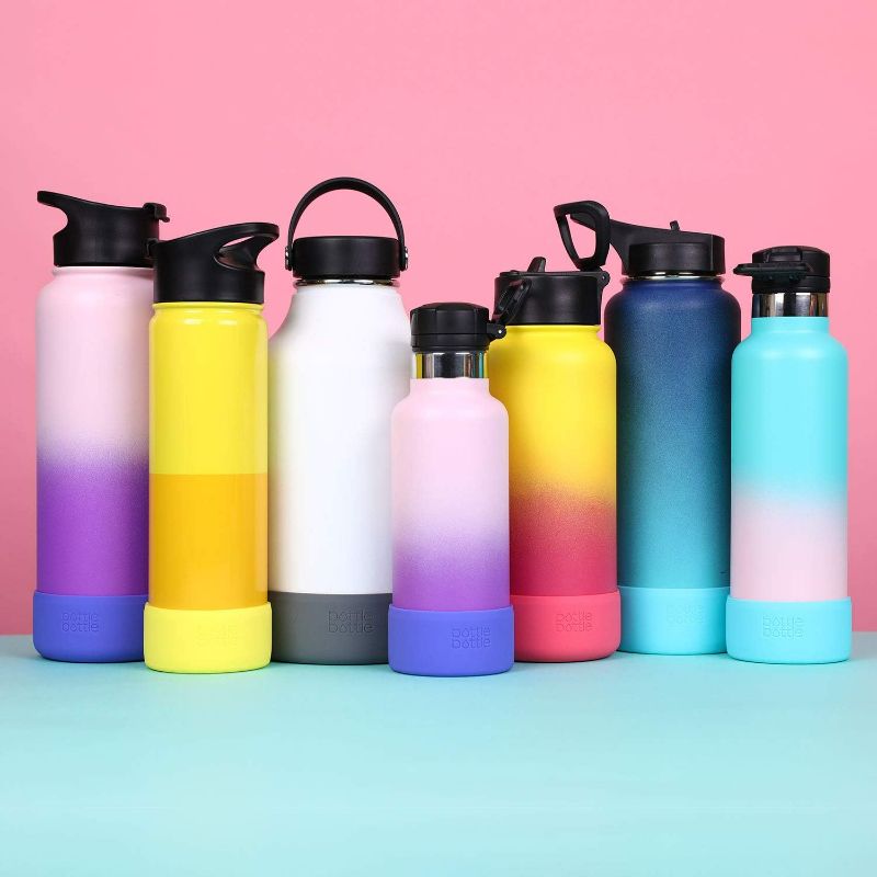Photo 2 of 2 PACK bottlebottle Protective Silicone Sleeve Fit 12-64oz for Hydro Sports,Simple Modern,Takeya,MIRA, Iron Flask and Other Brand Water Bottle, BPA Free Anti-Slip Bottom Sleeve Cover
