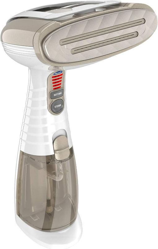 Photo 1 of Conair Handheld Garment Steamer for Clothes, Turbo ExtremeSteam 1875W, Portable Handheld Design, Strong Penetrating Steam, White / Champagne
