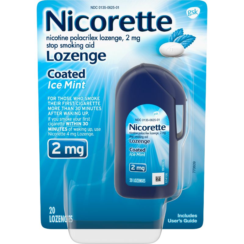 Photo 2 of 3 PACK Whitening Toothpaste Minty Fresh/ Nicorette Nicotine Polacrilex Lozenges Coated Ice Mint 20 Each by Nicorette
