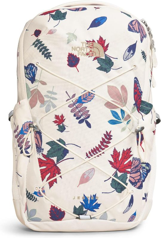 Photo 1 of THE NORTH FACE Women's Jester Commuter Laptop Backpack, Gardenia White Fall Wanderer Print/Gardenia White/Gravel, One Size
