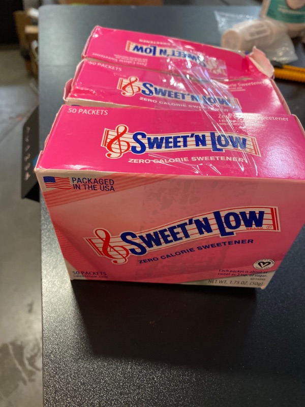 Photo 2 of 3 PACK Sweet N Low Zero Calorie Sweetener - 50 packets, 1.75 oz box