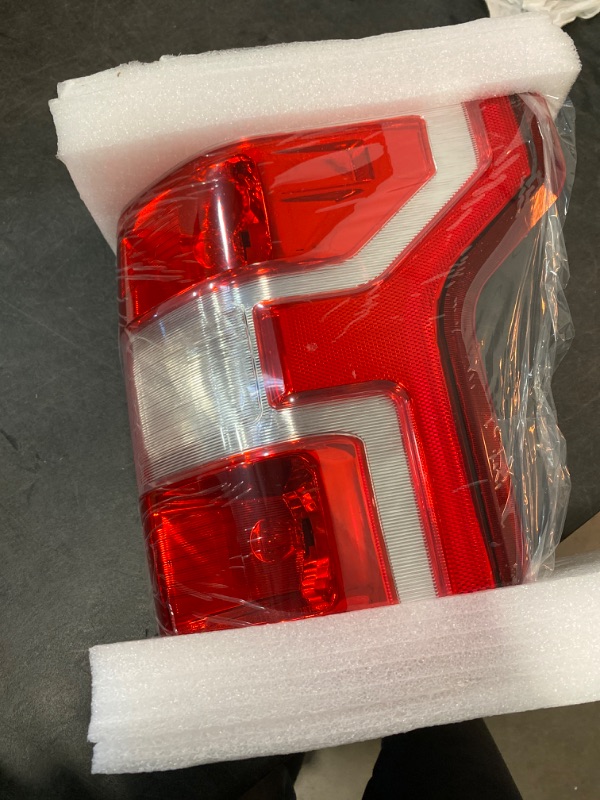 Photo 3 of Right Passenger Side Brake Tail Light Rear Lamp Compatible with Ford F150 F-150 2018 2019 2020 Halogen Type OE-Style with Bulbs and Harness NON LED, NON Blind Spot Replace#JL3Z13405H 
