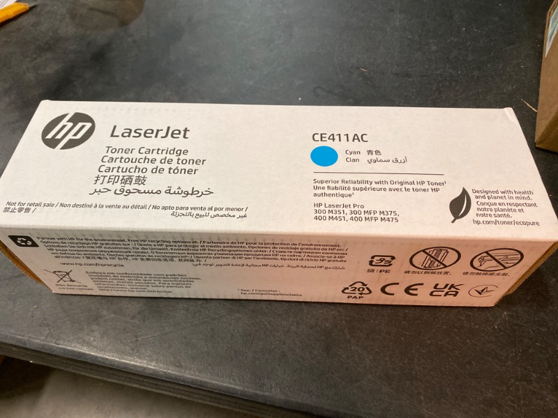 Photo 2 of HP 305A Cyan Toner Cartridge CE41CAC