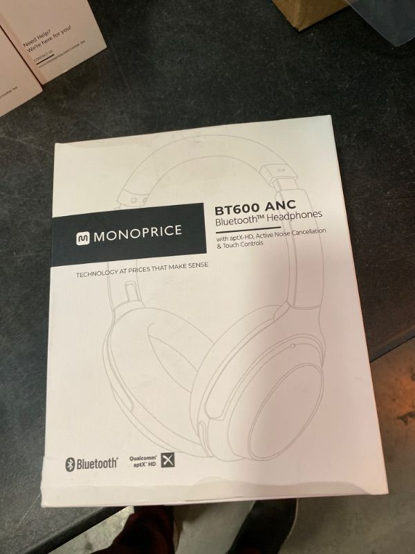 Photo 4 of Monoprice BT-600ANC Over Ear Headphones - Bluetooth 5, Active Noise Cancelling (ANC) Qualcomm aptX HD Audio, AAC, Touch Controls, Ambient Mode, 40 Hour Playtime, Carrying Case, Multi-Pairing