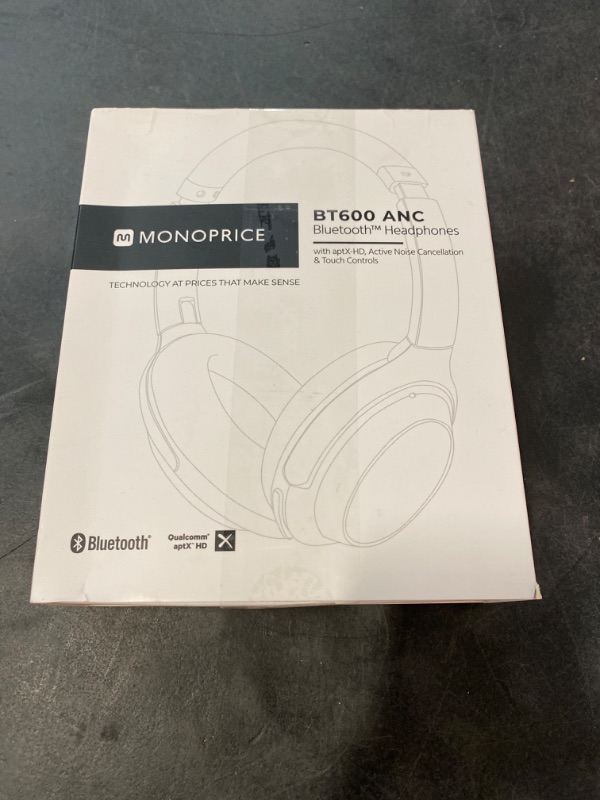 Photo 4 of Monoprice BT-600ANC Over Ear Headphones - Bluetooth 5, Active Noise Cancelling (ANC) Qualcomm aptX HD Audio, AAC, Touch Controls, Ambient Mode, 40 Hour Playtime, Carrying Case, Multi-Pairing