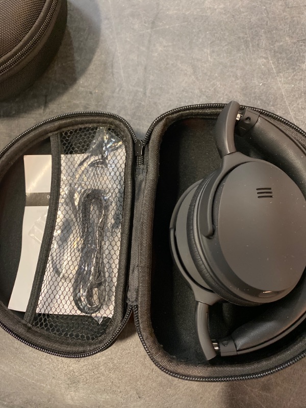 Photo 2 of Monoprice BT-300ANC Wireless Over Ear Headphones - Black with (ANC) Active Noise Cancelling, Bluetooth, Extended Playtime