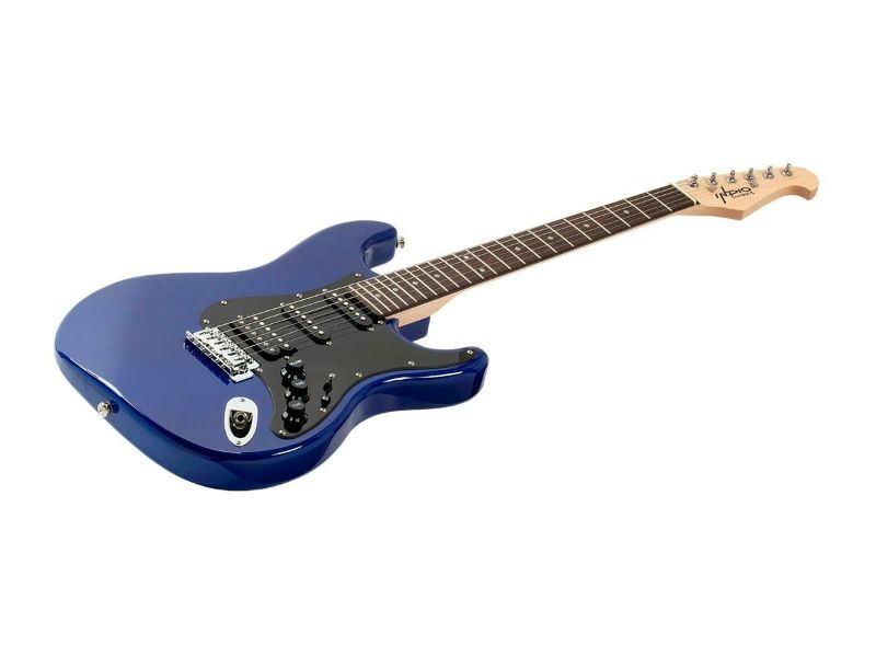 Photo 1 of Indio by Monoprice Cali Classic HSS Electric Guitar with Gig Bag, Blue
