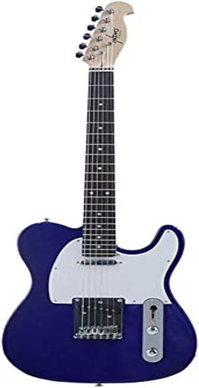 Photo 1 of Monoprice Electric Guitar 6 String Solid-Body Blue with GigBag, Right, Navy (625903)

