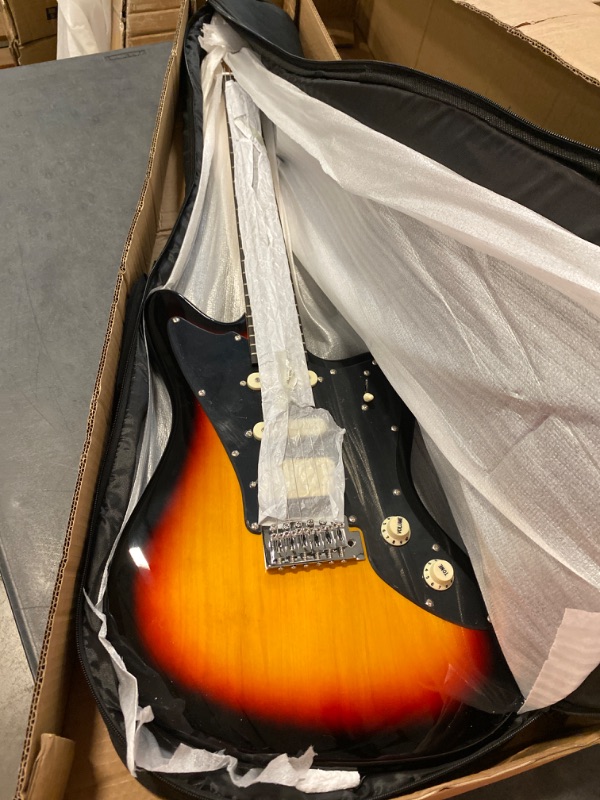 Photo 1 of Monoprice Indio Series 6 String Basswood-Body Electric Guitar, Right, Sunburst (625882)
