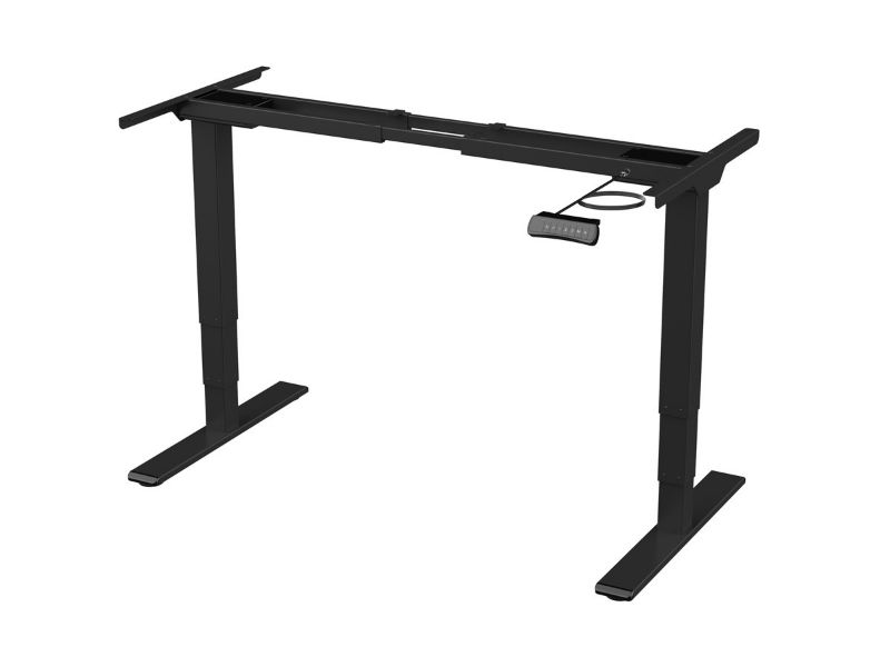 Photo 1 of Monoprice Dual Motor Height Adjustable 3-Stage Electric Sit-Stand Desk Frame, v2, Black
