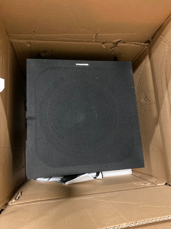 Photo 3 of Monoprice 12in 150-Watt Powered Subwoofer, Black
