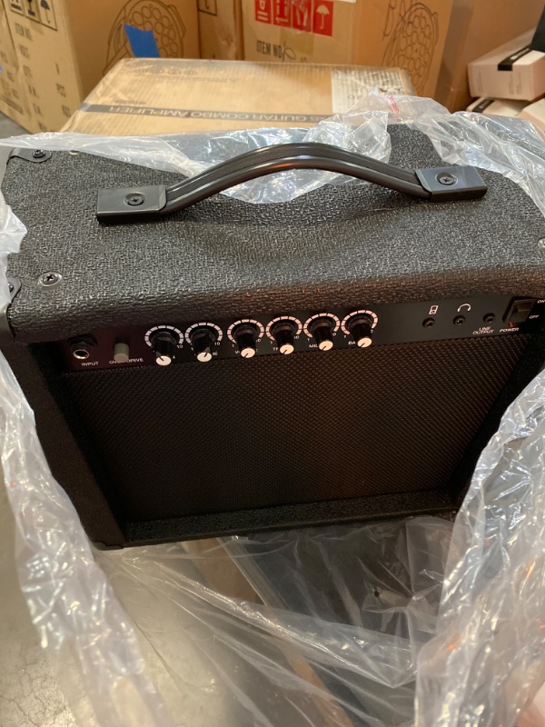 Photo 2 of Monoprice 1x8 Guitar Combo Amplifier - Black, 20-Watt, 86dB of Gain - 1/4 Inch Input for Guitars, Aux MP3 Input, 3.5mm Headphone Output