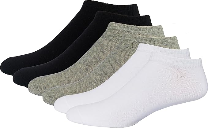 Photo 1 of (96 Pairs) No Show Socks Bulk Women's Non Slip Low Cut Ankle Socks Invisible Flat Socks for Women Cotton Casual Socks (WHITE, BLACK, GREY)