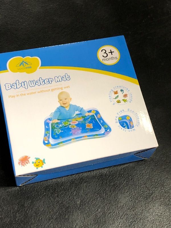 Photo 1 of MAGIFIRE Water Tummy Time Mat for Infants 3-12 Months Old, Measures 27 inches x 21 inches, Water Mat for Babies, BPA-Free, Water Play Mat Jelly (Rectangle)