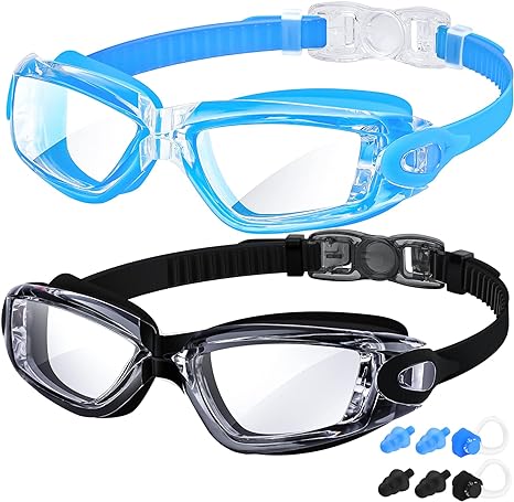 Photo 1 of  Kids Swim Goggles, 2-Pack Swimming Goggles for Child Teens Boys Girls 4-16, Waterproof Swim Pool Goggles