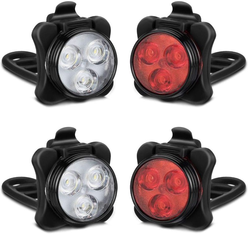 Photo 1 of Akale Rechargeable Bike Lights Set, LED Bicycle Lights Front and Rear