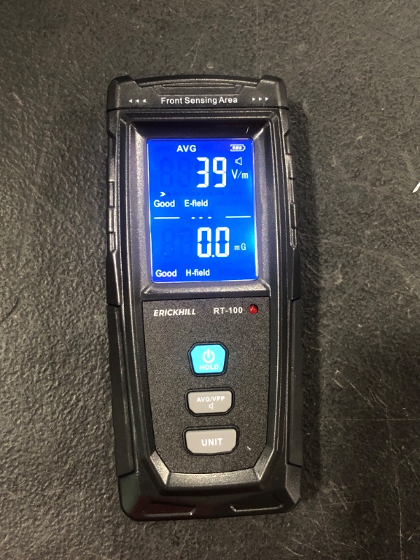 Photo 3 of ERICKHILL EMF Meter, Rechargeable Digital Electromagnetic Field Radiation Detector Hand-held Digital LCD EMF Detector, Great Tester for Home EMF Inspections, Office, Outdoor and Ghost Hunting