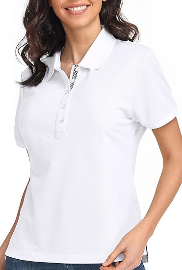 Photo 1 of IGEEKWELL Women's Golf Polo Shirts, Wrinkle Resistant Short Sleeve Moisture Wicking Collared Shirts Casual Work Tennis SIZE MEDIUM 