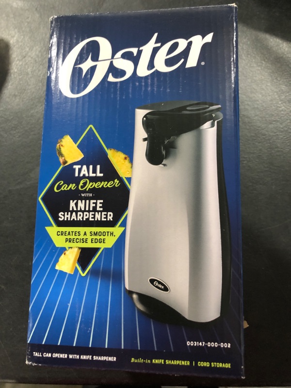 Photo 2 of Oster Electric Can Opener with Knife Sharpener, Stainless Steel & 2-Slice Toaster with Advanced Toast Technology, Stainless Steel Can Opener + Toaster