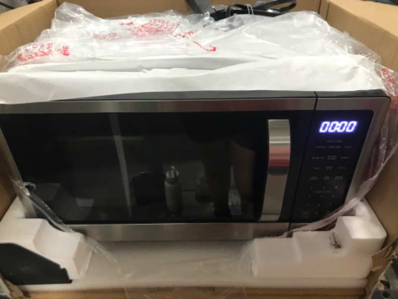 Photo 3 of 1.1 cu. ft. Countertop Microwave in Fingerprint Resistant Stainless Steel