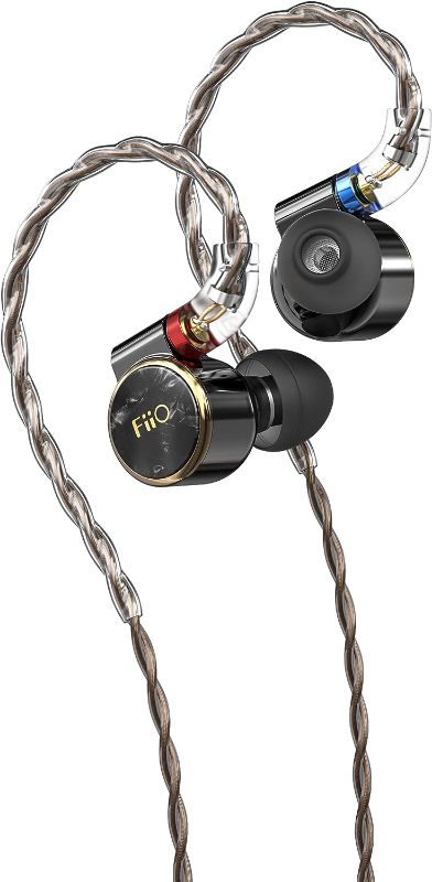 Photo 1 of FiiO FD3 PRO Earphones in-Ear Earbuds High Resolution 1DD Deep Bass Detachable MMCX Connector with 2.5/3.5/4.4mm Plugs DLC Black
