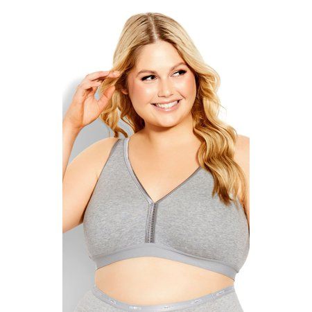 Photo 1 of BRA FASHION COTTON - Grey Marle - 26DDD / 48DDD
