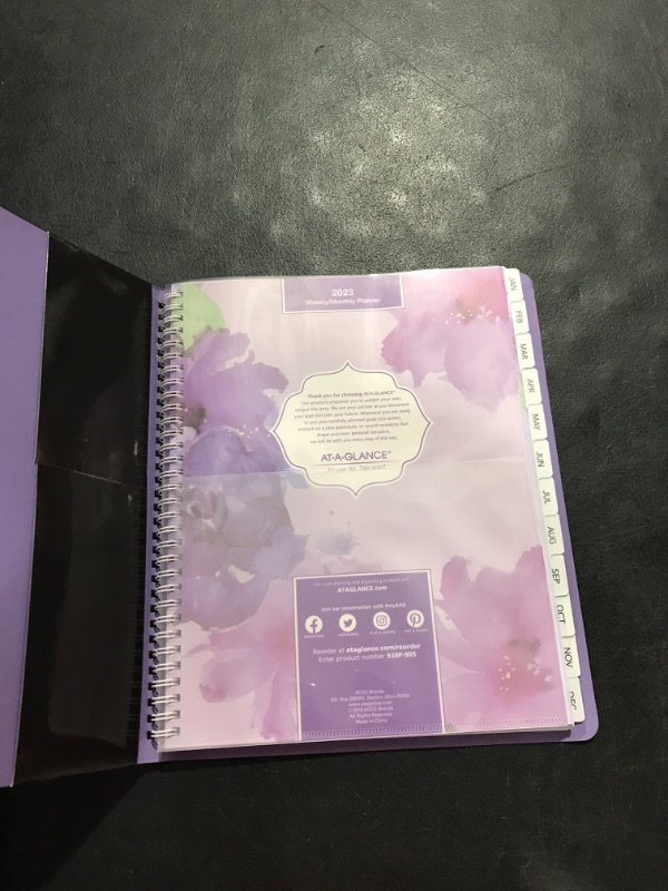 Photo 2 of AT-A-GLANCE 2023 Weekly & Monthly Planner, 5-1/2" x 8-1/2", Small, Beautiful Day, Lavender