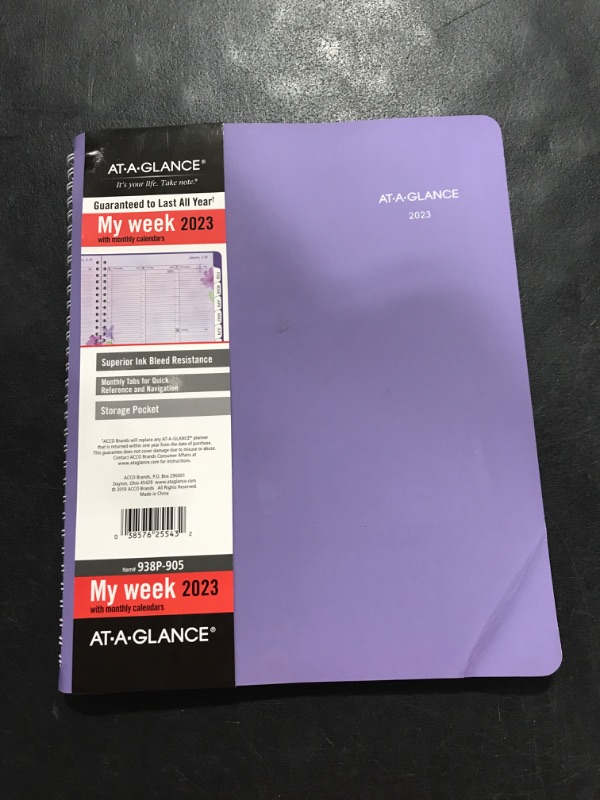 Photo 1 of AT-A-GLANCE 2023 Weekly & Monthly Planner, 5-1/2" x 8-1/2", Small, Beautiful Day, Lavender