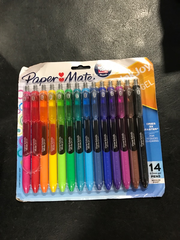 Photo 2 of Paper Mate InkJoy Gel Medium Point Pens, Assorted Ink - 14 pack