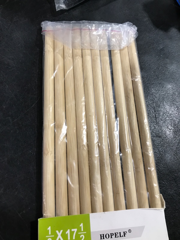 Photo 2 of 10PCS Dowel Rods Wood Sticks Wooden Dowel Rods - 1/2 x 17.5 Inch Unfinished Bamboo Sticks - for Crafts and DIYers 