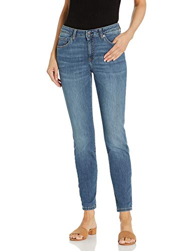 Photo 1 of Amazon Essentials Women's Mid Rise Curvy Skinny Jean, Medium Wash, 10
