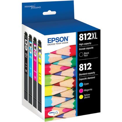 Photo 1 of Epson T812 Black XL/Standard CMY Multi-Pack Ink Cartrdige
