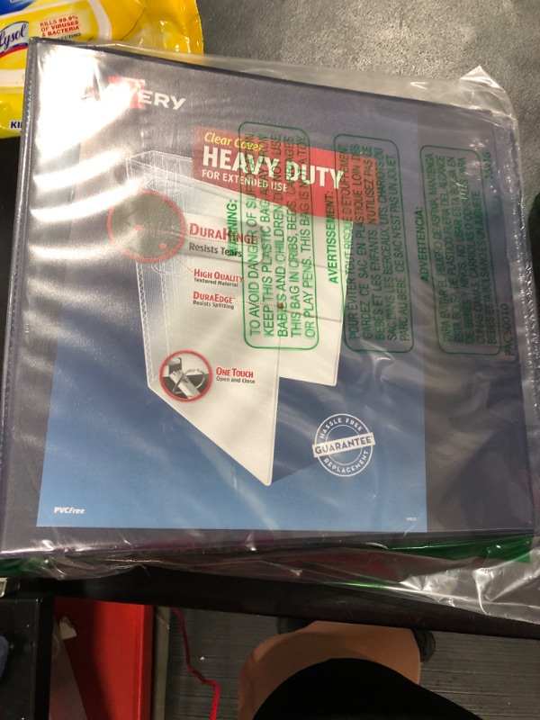 Photo 1 of Avery Heavy Duty View 3 Ring Binder,4" One Touch EZD Ring, Holds 8.5" x 11" Paper, 1 Navy Blue Binder (79804)