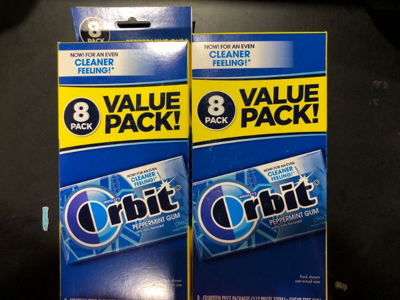 Photo 1 of 2 PACKS Peppermint Chewing Gum Peppermint