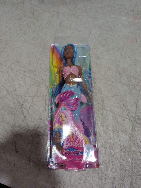 Photo 2 of Barbie Dreamtopia Mermaid Doll with Blue Hair, Pink & Blue Ombre Tail & Tiara Accessory Translucent Multicolor