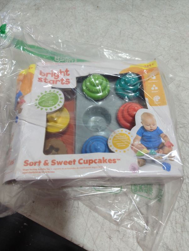 Photo 2 of Bright Starts Sweet Cupcakes Shape Sorter Toy for Infants? 3 Months and up, Multicolor