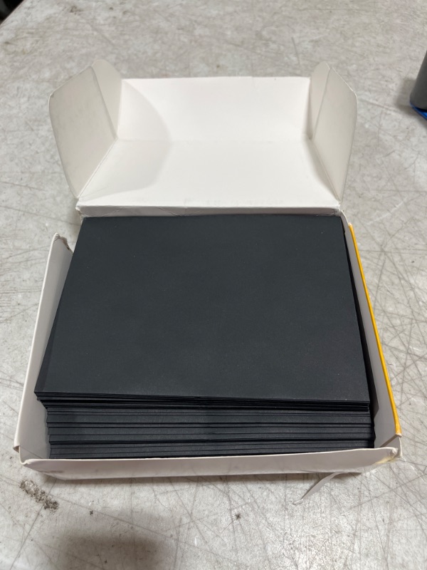 Photo 2 of 110 5x7 Black Invitation Envelopes - for 5x7 Cards - A7 - (5 ¼ x 7 ¼ inches) - Perfect for Weddings, Graduation, Baby Shower - 120 GSM - Peel, Press & Self Seal - Square Flap