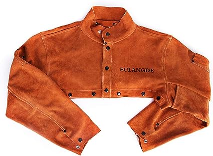 Photo 1 of  EULANGDE Premium Split Welders Heat Resistant Leather Cape Sleeve,Adjustable Cuffs, Adjustable Collarfor Men & Women SIZE XL 